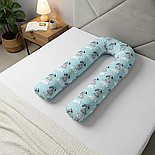 Подушка для вагітних Блакитна ведмедики підкова обіймашка, фото 4