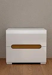 Бьянко Тумба приліжкова Біла вставка Дуб аппалачі Світ меблів