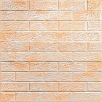 Декоративна 3D панель самоклейка під цеглу Бежевий мармур 700х770х3мм (062-3) SW-00000694