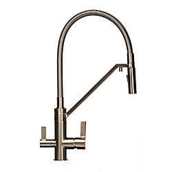 Змішувач для кухні латуний під осмос TOPAZ SARDINIA TS 8812-H24-PVD-S Сатин