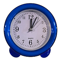 Будильник R402 круглий на ніжках 9,9*9,7*3,5 см синій