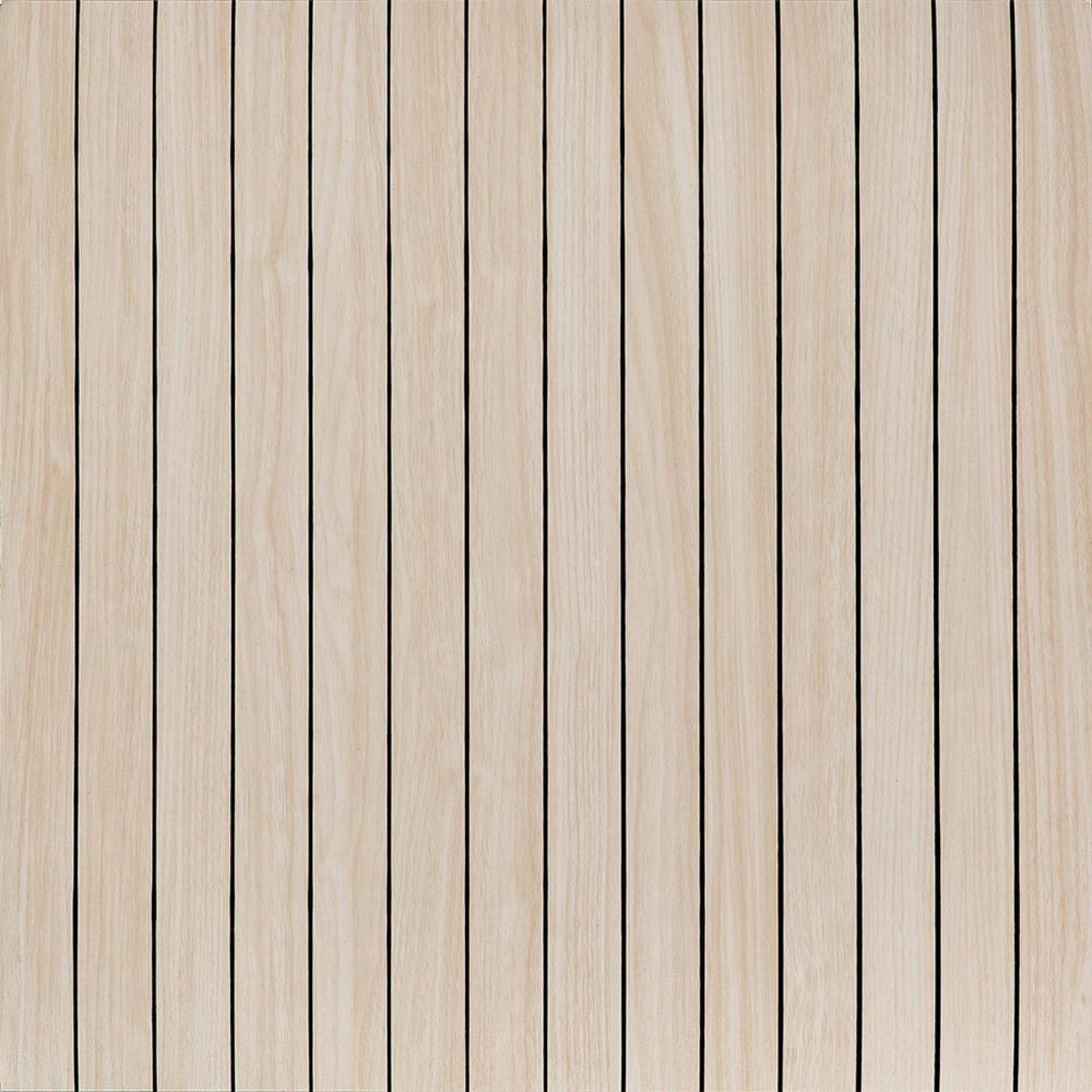 Покриття вінілове самоклеюче 3D рейки ясен кремовий 600*600*2,8мм (D) SW-00002199, фото 1