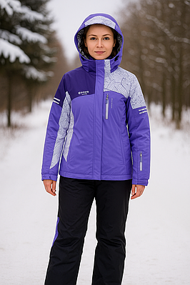 Гірськолижний жіночий термокостюм фіолетовий (WS 23135)