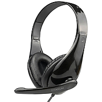 Навушники Titanum H911A ігрові з мікрофоном, чорні (Jack 3,5 мм)