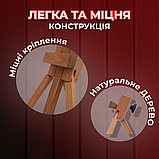 Мольберт тринога M14, компактний дерев'яний мольберт на стіл, фото 3