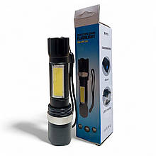 Ліхтар кишеньковий M919 XPE-COB LED light 2в1 металевий USB-Micro Charging