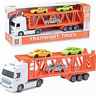 АКЦІЯ! Трейлер машина CLM16A/В, 3 машинки, інерція, металопластик, пол