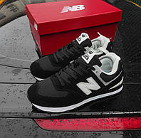 Кросівки New Balance 574 чорні з білою N