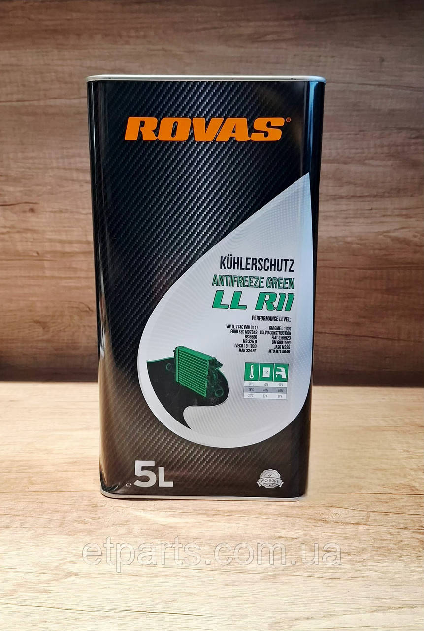 Антифриз концентрат Rovas Antifreeze Green LL зелений 5л