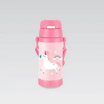 Термос із силіконовою трубочкою Maestro MR-1640-50-C Єдиноріжка 500 мл