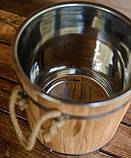 Запарник дубовий 15 л із нержавіючої вставкою, фото 4