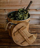 Запарник дубовий 15 л із нержавіючої вставкою, фото 3