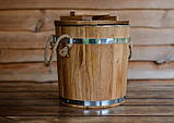 Запарник дубовий 15 л із нержавіючої вставкою, фото 2
