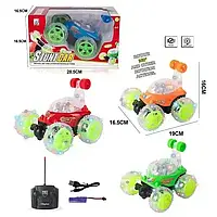 Дитяча машинка-перевертень на радіокеруванні, трюкова машина з підсвіткою на РК для хлопчиків 9802 M-D
