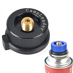 Універсальний адаптер для туристичного пальника / перехідник для газових балонів, Чорного кольору  KT7003302