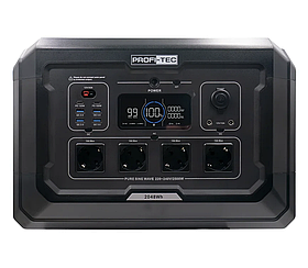 Портативна зарядна станція PROFI-TEC PPS2500 LiFePO₄ (2500 Вт, батарея 2048 Вт⋅год)