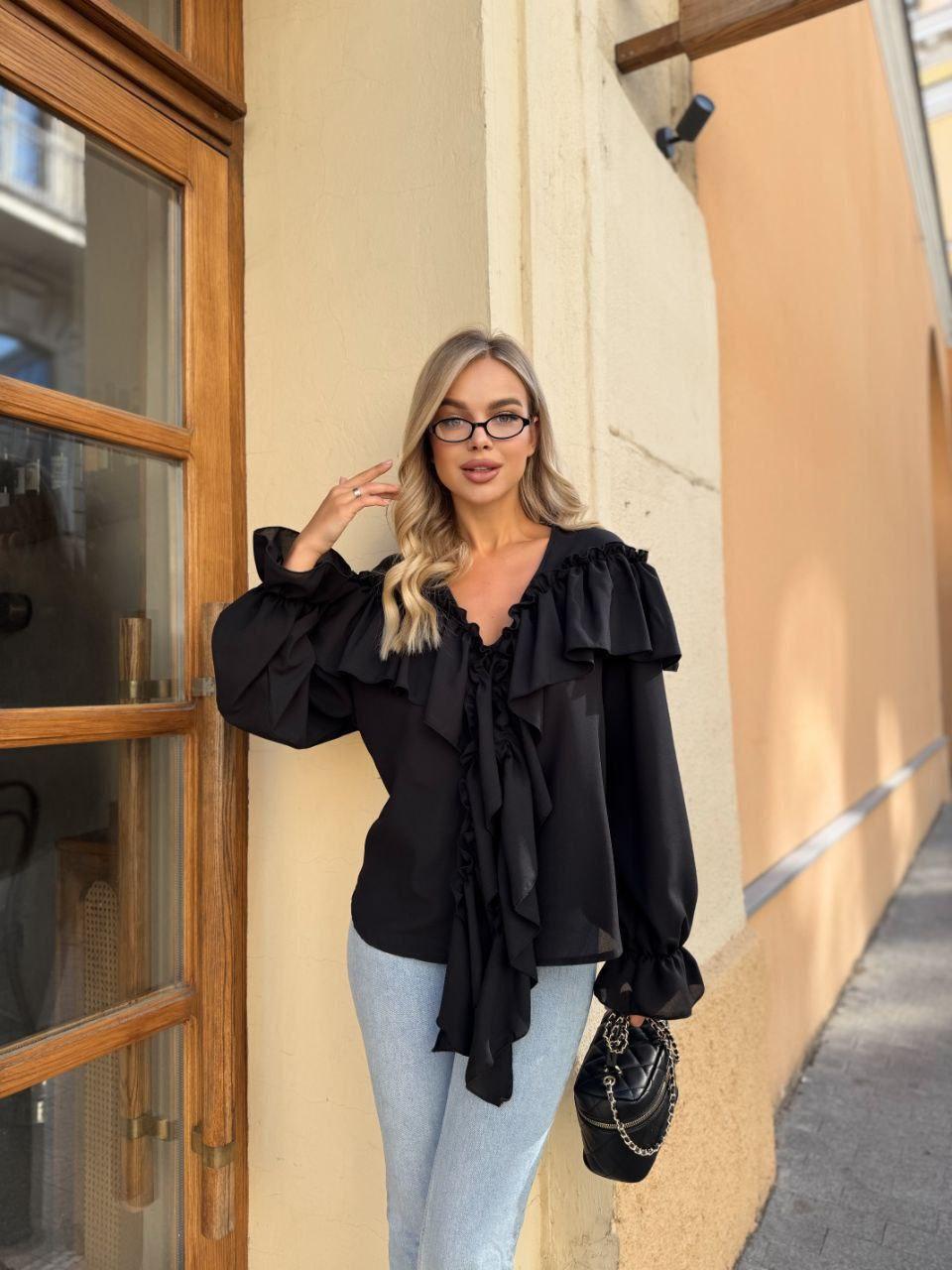 Блуза Норма + Батал "Креп Шифон". Розміри: 42-44, 46-48, 50-52, фото 1