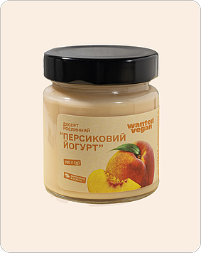 Wanted vegan 3 шт Рослинний «персиковий десерт» кількість по 180 г у кожній