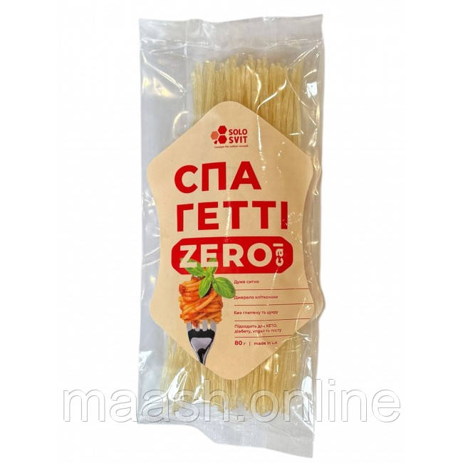 Макарони спагетті 0 калорій Zero Солосвіт Solosvit, 80г, фото 1