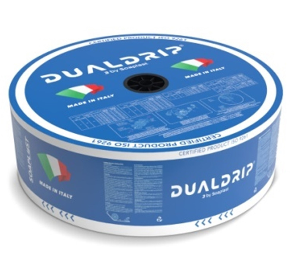 Крапельна стрічка Dual Drip 10mil 33см 1,2л/год, 2000м, Італія, фото 1