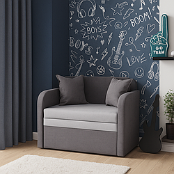 Дитячий розкладний м'який міні крісло-диван ліжко в дитячу кімнату для дівчаток хлопчиків з бортиками Карлсон 0,8 Мікс Меблі