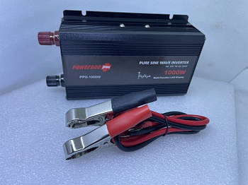 Перетворювач напруги NFA-1000 12V 220V 1000W чистий синус інвертор потужності для авто дому та енергозабезпечення