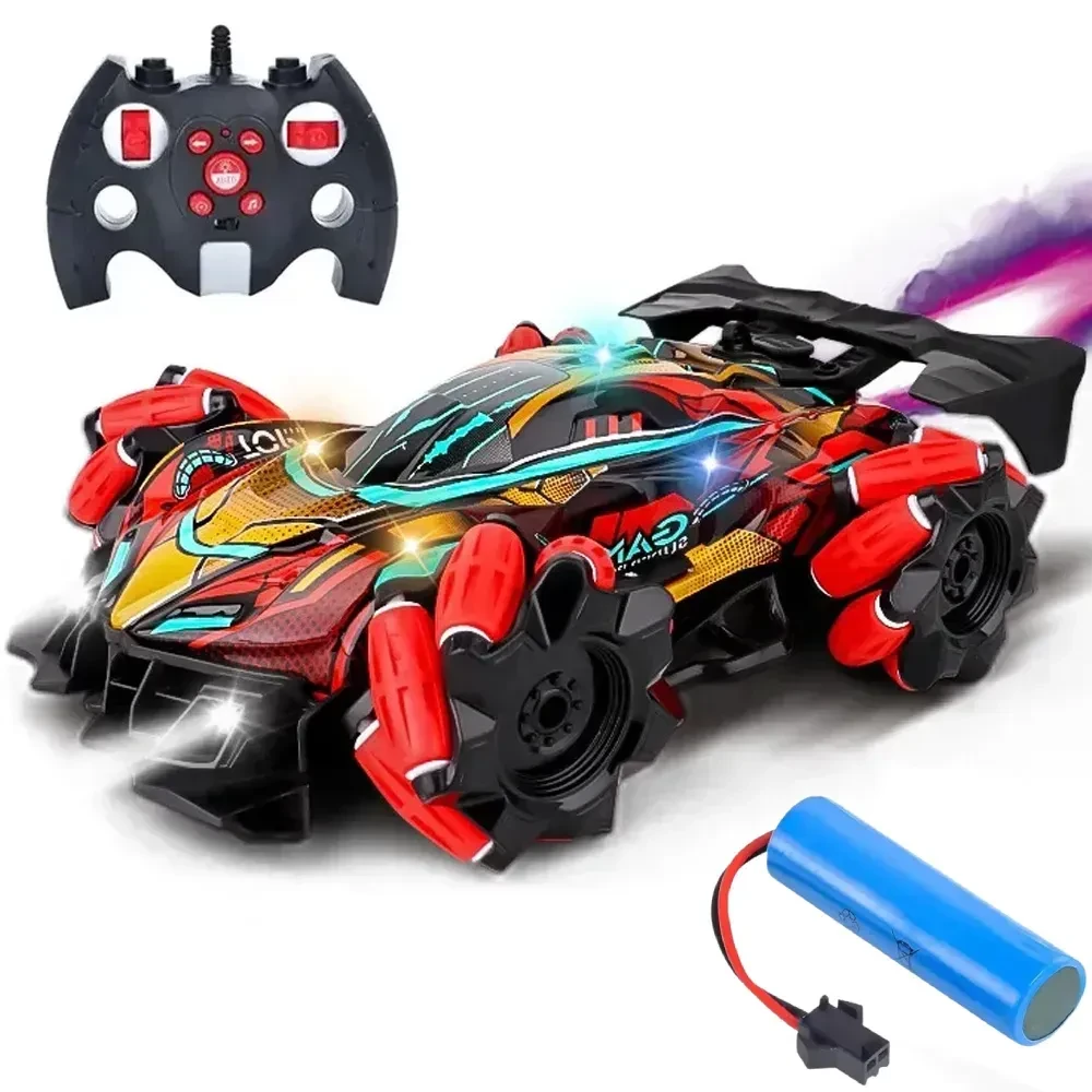 Трюкова машинка на радіокеруванні з пультом на руку, Spray Racer, радіокерована машинка з підсвіткою