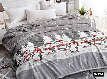 Плед із флісу Пінгвіни (160х210)