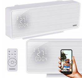 Теплова повітряна завіса нагрівач Farelka EBERG Q4 2000 Вт скляна панель + пульт ДК Біла