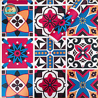 Самоклеюча плівка на паперовій основі 0,45х10м х 0,07мм Вінтажна бордова мозаїка SW-00000789