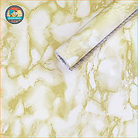 Самоклеюча плівка 0,45х10м х 0,07мм Жовтий мармур SW-00000816