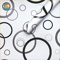 Самоклеюча плівка 0,45х10м х 0,07мм Срібні круги SW-00001201