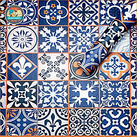 Самоклеюча плівка 0,45х10м х 0,07мм Синій орнамент SW-00001208