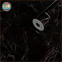 Самоклеюча вінілова плитка в рулоні 600х3000х2мм Чорний мармур Глянец SW-00001289