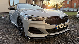 Сплітер BMW 8 M-Sport G14 G15 G16 тюнінг обвіс губа спідниця елерон (V3)