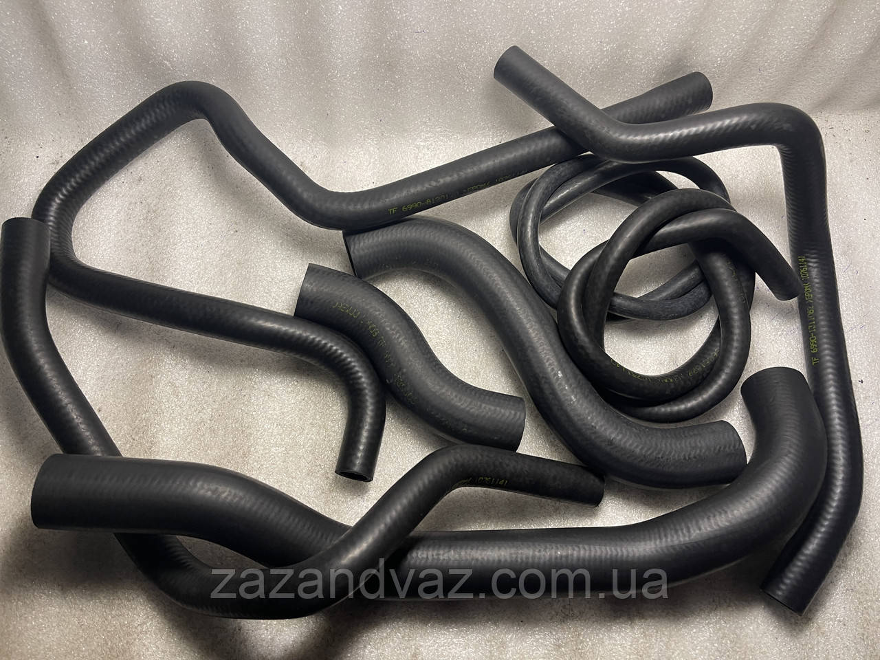 Патрубки системи охолодження й опалювача Ланос 1.4 Lanos 1.4 ASR комплект