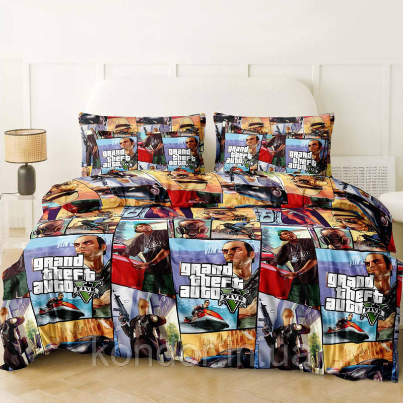 Постільна білизна ТМ Кондор бязь "Grand theft auto" арт. 11237, фото 1