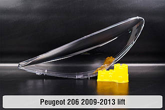 Скло фари Peugeot 206+ (2009-2013) ліве