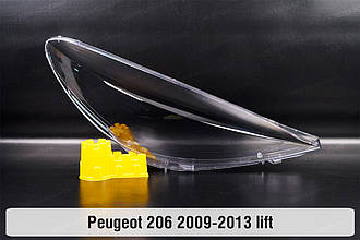 Скло фари Peugeot 206+ (2009-2013) праве