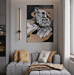 Сучасне лінійне бра в чорному кольорі довжиною 80 см WJ014/800 BK