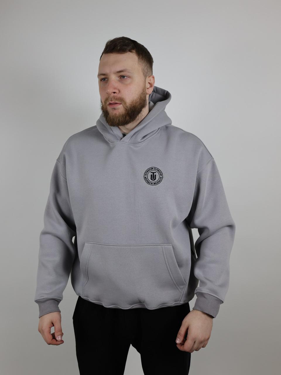 Худі футер ULTIMATUM Сірий, фото 1