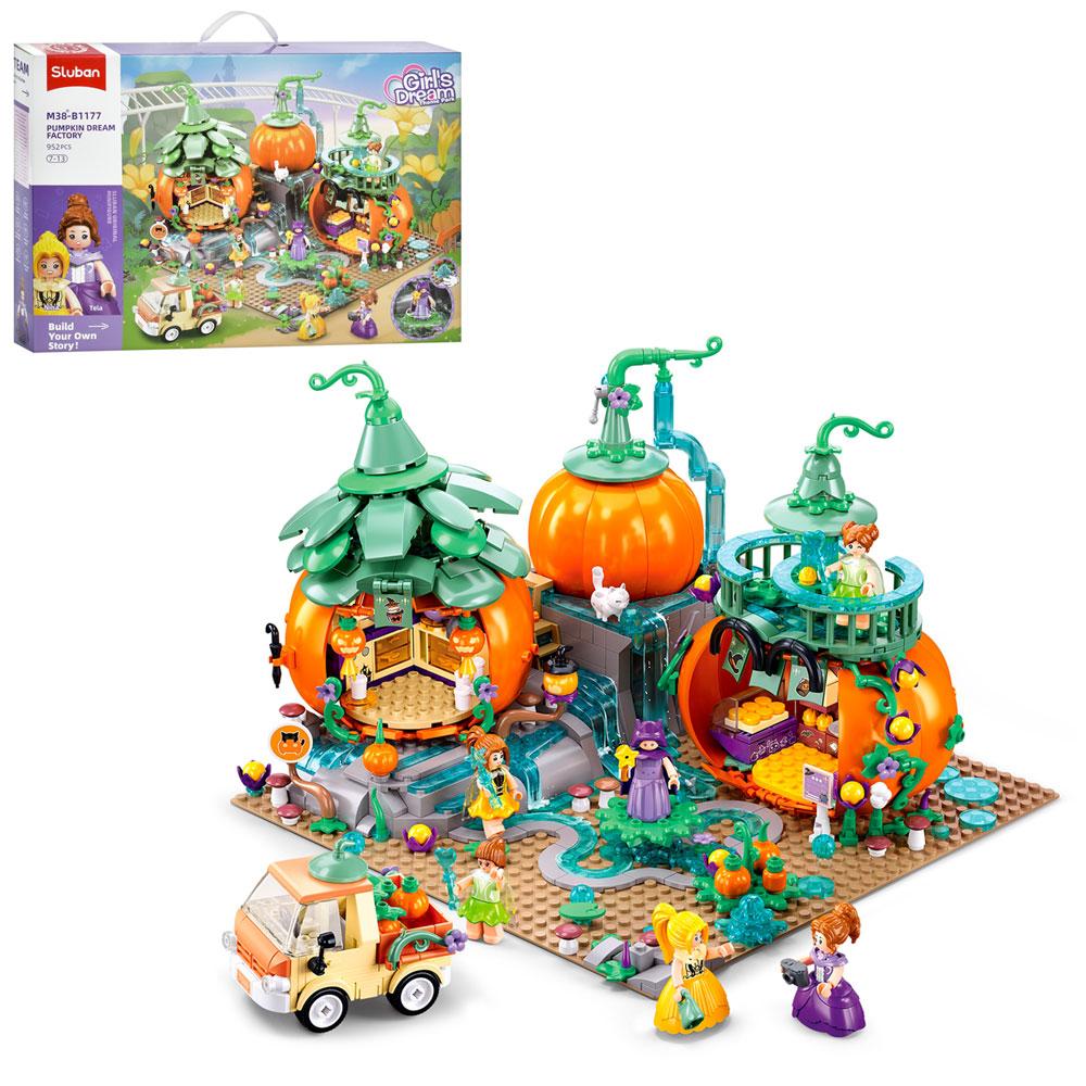 Конструктор Sluban M38-B1177 Будинок у вигляді гарбуза 952 деталі, фото 1