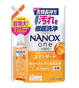 Lion NANOX One Standard Концентрований гель від забруднень, що в'їлися, і плям, змінний блок 1160 г