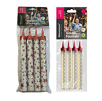 Свічки фонтан для торта 12,5 см, Ціна за уп 4 шт. час горіння 40 секунд, пак. 15 х 8 х 1 см, для святкового торта