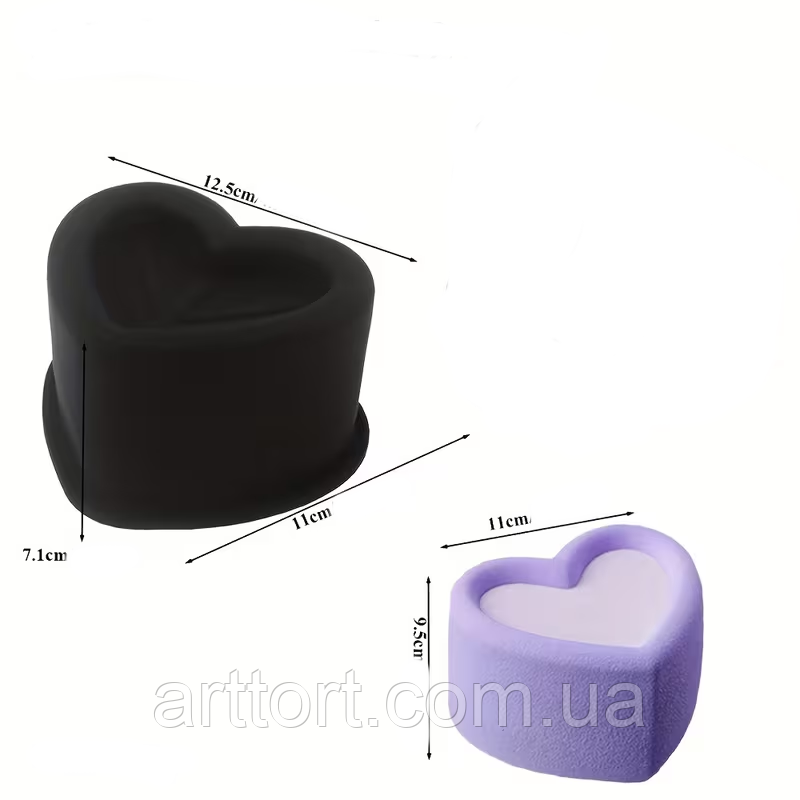 Силіконова форма  Bento Cake Heart, фото 1