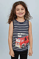 Майка безрукавка H&M на хлопчика / пожежна машина / р.110-116 / 4-6 років
