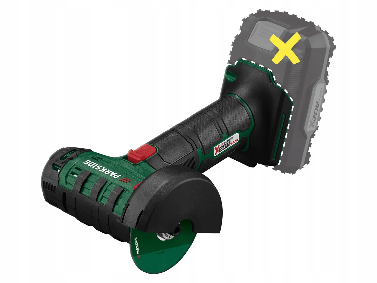 Акумуляторна кутова шліфувальна машина Parkside PWSAM 20-Li C2 76 мм, фото 1