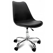 Крісло офісне Bonro B-487 чорне на колесах з регулюванням висоти, фото 4