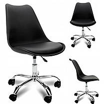 Крісло офісне Bonro B-487 чорне на колесах з регулюванням висоти, фото 2