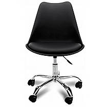 Крісло офісне Bonro B-487 чорне на колесах з регулюванням висоти, фото 5